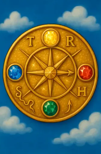 Wheel of Fortune card from the 1001 Horoscopes digital Tarot deck
