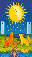 The Moon Tarot card