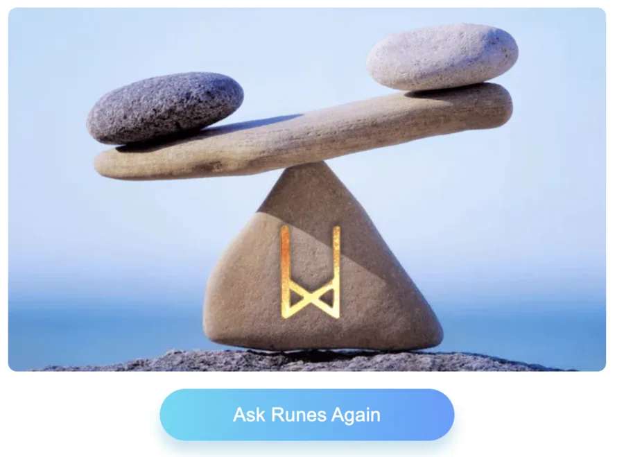 Yes or No Runes Reading result screen
