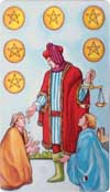 Six of Pentacles Tarot Card
