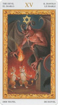 The Devil in the deck Tarot of White Cats