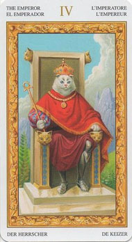 The Emperor in the deck Tarot of White Cats