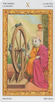 Wheel of Fortune in the deck Tarot of White Cats