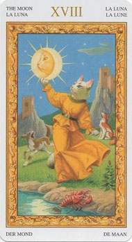 The Moon in the deck Tarot of White Cats