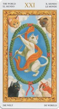 The World in the deck Tarot of White Cats