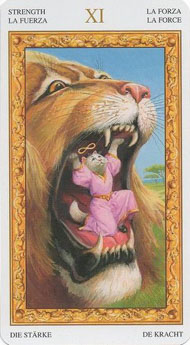 Strength in the deck Tarot of White Cats