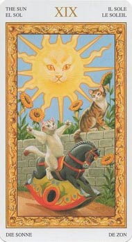 The Sun in the deck Tarot of White Cats