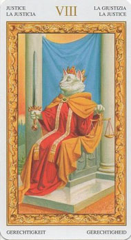 Justice  in the deck Tarot of White Cats