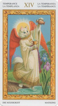 Temperance in the deck Tarot of White Cats