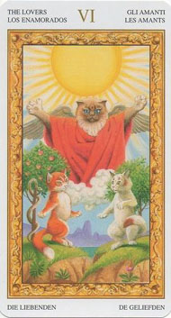 The Lovers in the deck Tarot of White Cats