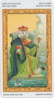 King of Cups in the deck Tarot of White Cats