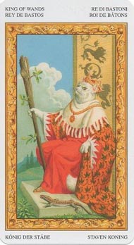 King of Wands in the deck Tarot of White Cats