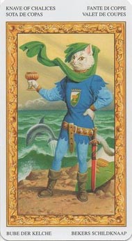 Page of Cups in the deck Tarot of White Cats