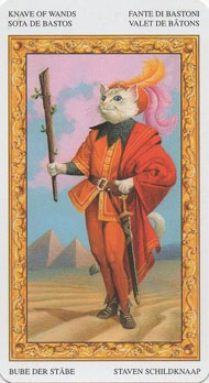 Page of Wands in the deck Tarot of White Cats