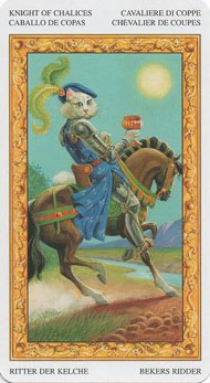 Knight of Cups in the deck Tarot of White Cats