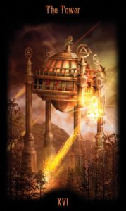 The Tower in the deck Legacy of the Divine Tarot