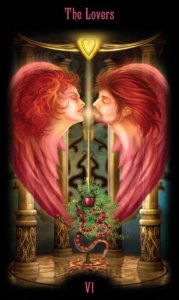 The Lovers in the deck Legacy of the Divine Tarot