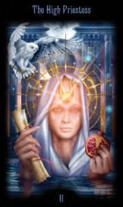 The High Priestess in the deck Legacy of the Divine Tarot