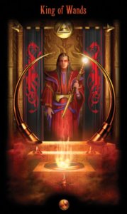 King of Wands in the deck Legacy of the Divine Tarot