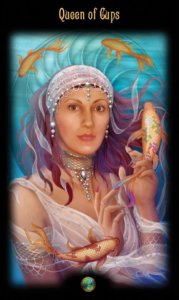 Queen of Cups in the deck Legacy of the Divine Tarot