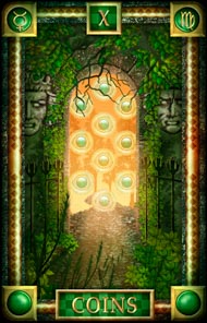 Ten of Pentacles in the deck Tarot of Dreams Ciro Marchetti