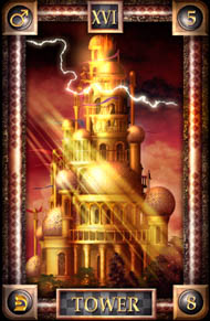 The Tower in the deck Tarot of Dreams Ciro Marchetti