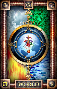 The World in the deck Tarot of Dreams Ciro Marchetti