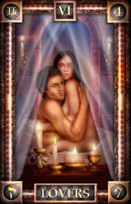 The Lovers in the deck Tarot of Dreams Ciro Marchetti