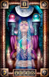 The High Priestess in the deck Tarot of Dreams Ciro Marchetti