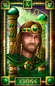 King of Pentacles in the deck Tarot of Dreams Ciro Marchetti