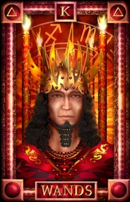 King of Wands in the deck Tarot of Dreams Ciro Marchetti