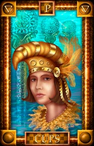 Page of Cups in the deck Tarot of Dreams Ciro Marchetti