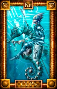 Knight of Cups in the deck Tarot of Dreams Ciro Marchetti