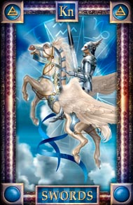 Knight of Swords in the deck Tarot of Dreams Ciro Marchetti