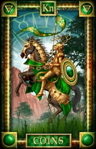 Knight of Pentacles in the deck Tarot of Dreams Ciro Marchetti