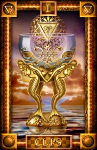 Ace of Cups in the deck Tarot of Dreams Ciro Marchetti