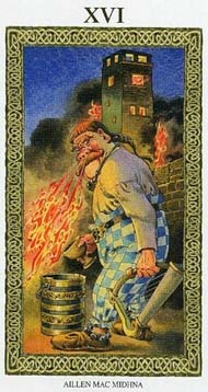 The Tower in the deck Tarot of the Druids