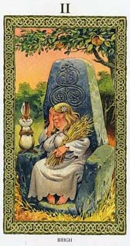 The High Priestess in the deck Tarot of the Druids