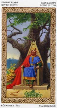 King of Wands in the deck Tarot of the Druids