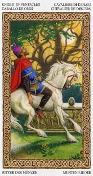 Knight of Pentacles in the deck Tarot of the Druids