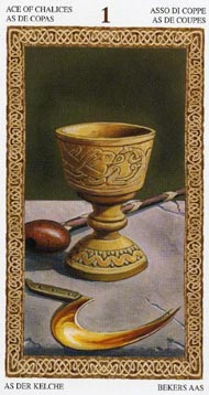 Ace of Cups in the deck Tarot of the Druids