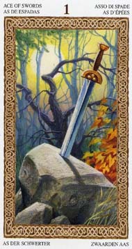 Ace of Swords in the deck Tarot of the Druids