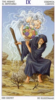 The Hermit in the deck Tarot of the 78 Doors