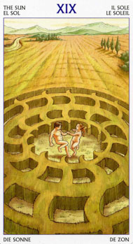 The Sun in the deck Tarot of the 78 Doors