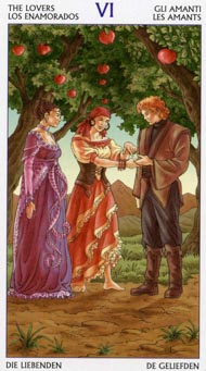 The Lovers in the deck Tarot of the 78 Doors