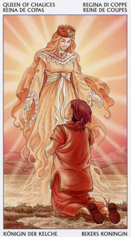 Queen of Cups in the deck Tarot of the 78 Doors