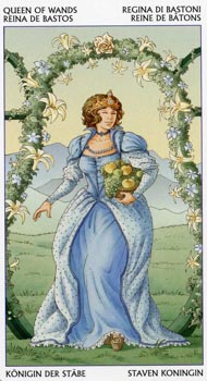 Queen of Wands in the deck Tarot of the 78 Doors