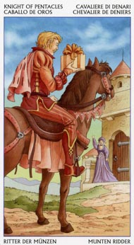 Knight of Pentacles in the deck Tarot of the 78 Doors