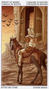 Knight of Wands in the deck Tarot of the 78 Doors