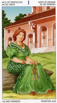 Ace of Pentacles in the deck Tarot of the 78 Doors